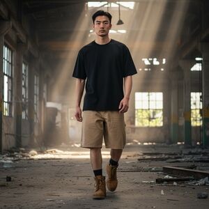 Wrangler Carpenter Shorts Men's Size 42 Tan Duck Canvas Work Hike Outdoor